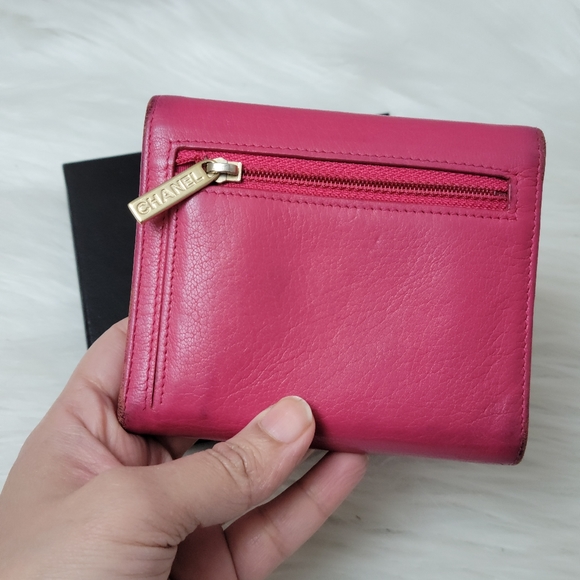 100% Authentic CHANEL CC logo leather wallet - Picture 10 of 13